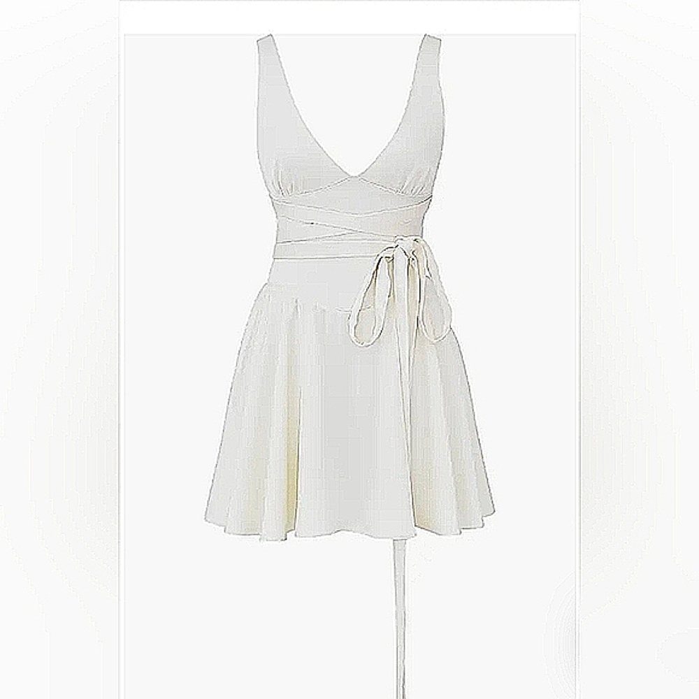 House of CH Shiema Satin Wrap Around Dress